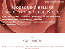 Tablet Screenshot of blossomingbelliesbirth.com
